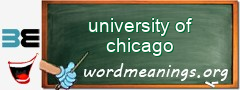 WordMeaning blackboard for university of chicago